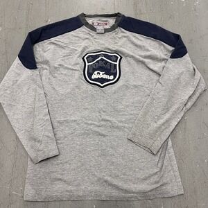 Vintage VOKAL Men's Cubana Shirt Size XL Grey/Blue T Shirt Embroidered Nelly